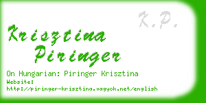 krisztina piringer business card